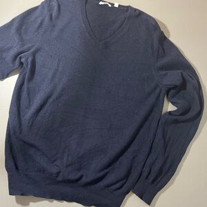 Cahsmere Uniqlo unisex Navy V-Neck Sweater